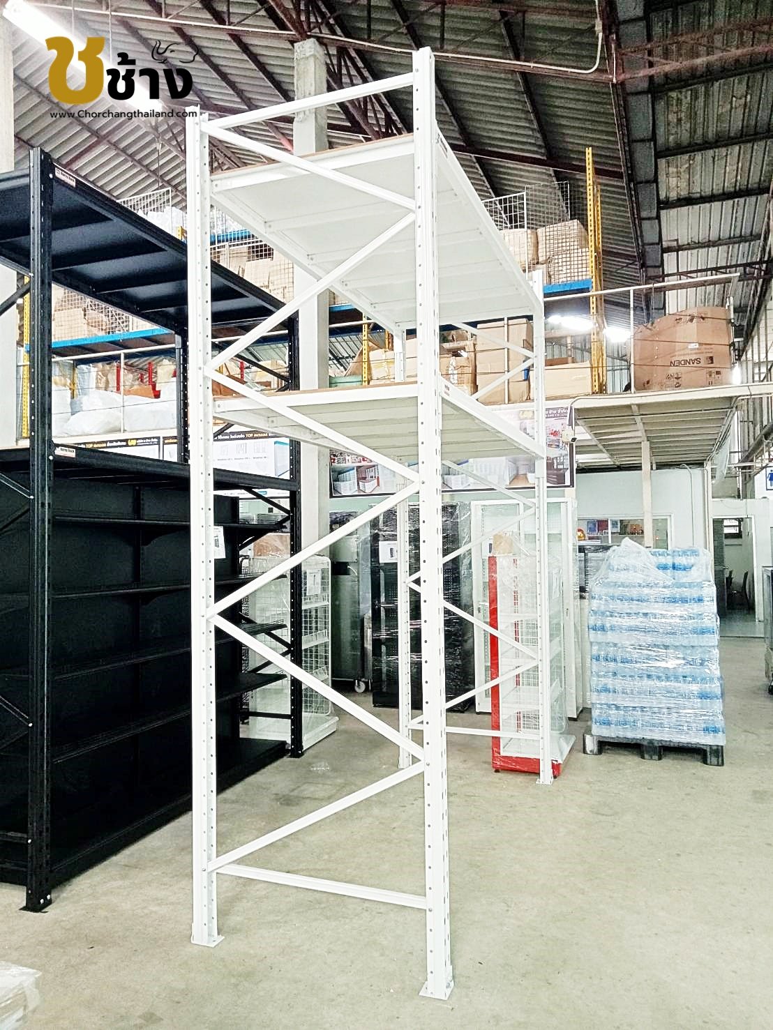 Rack คร่อมชั้นสำหรับวางสต๊อกสินค้า (ปูแผ่นไม้) รับน้ำหนัก 500 กก./ชั้น