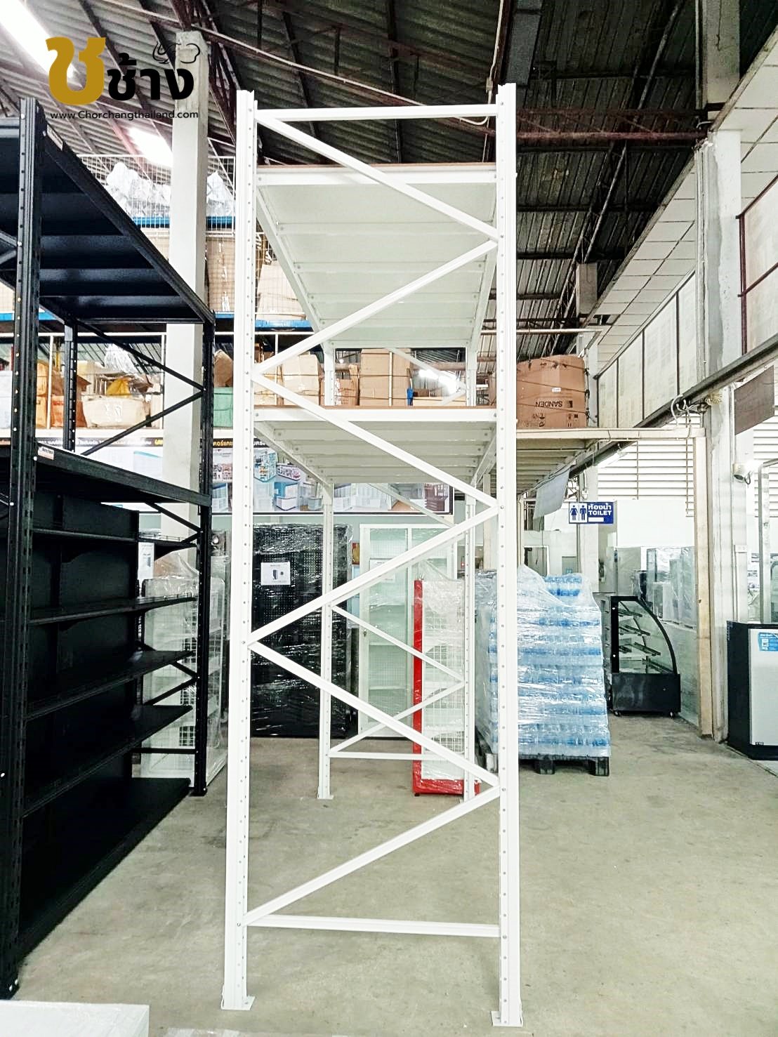 Rack คร่อมชั้นสำหรับวางสต๊อกสินค้า (ปูแผ่นไม้) รับน้ำหนัก 500 กก./ชั้น