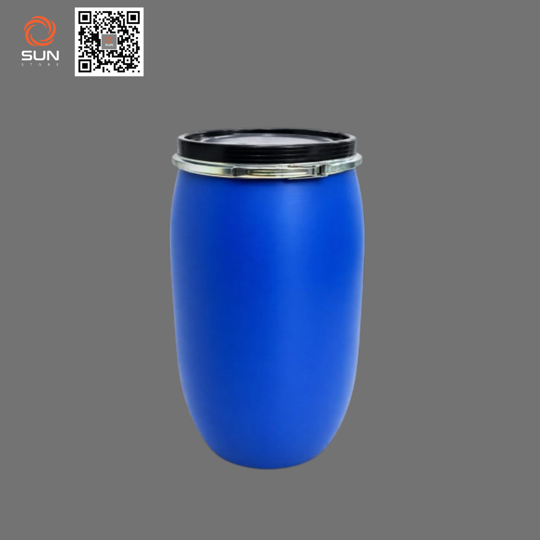 ถังพลาสติก HDPE 120 ลิตร ทรง#12004 สีน้ำเงิน