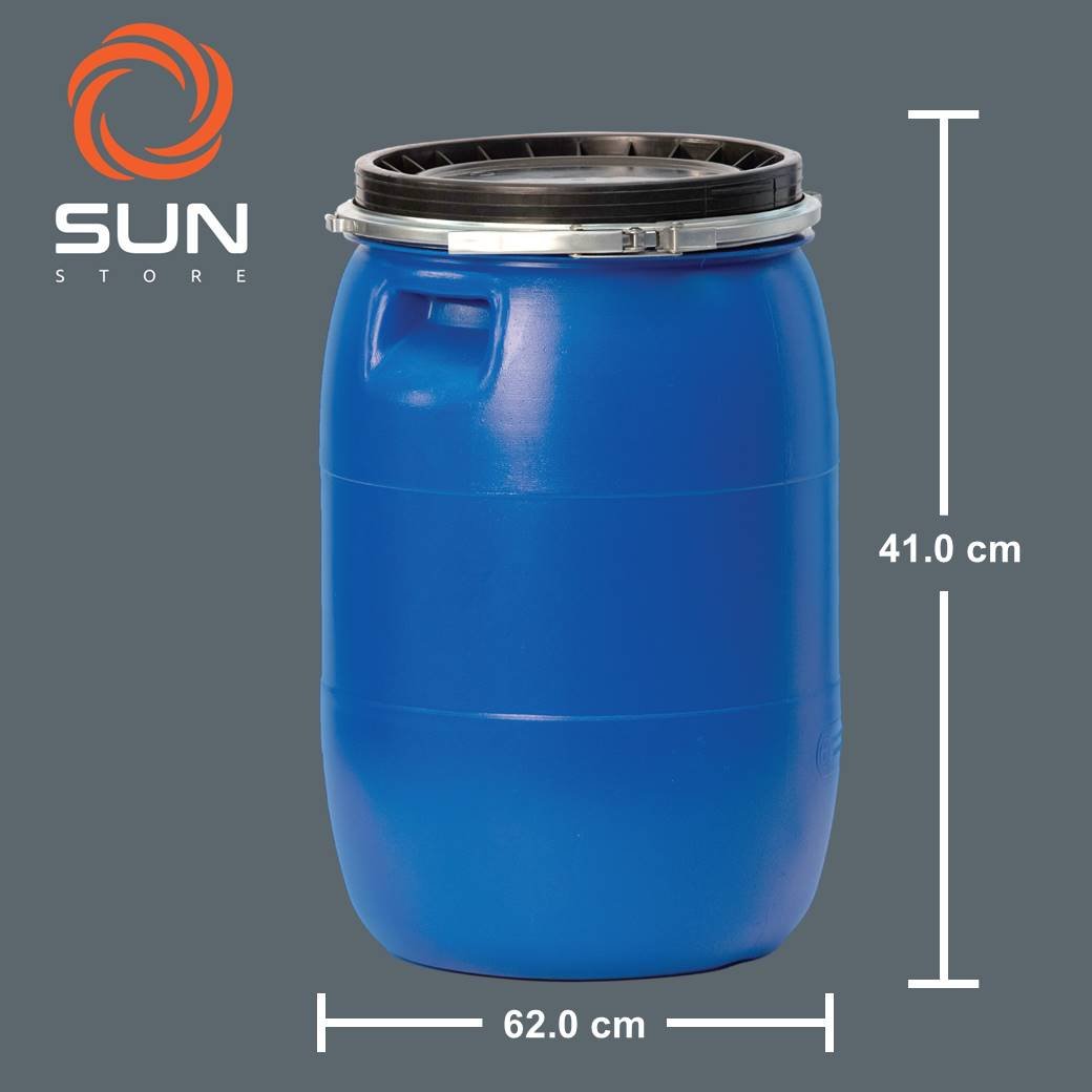 ถังพลาสติก HDPE 120 ลิตร ทรง#12004 สีน้ำเงิน