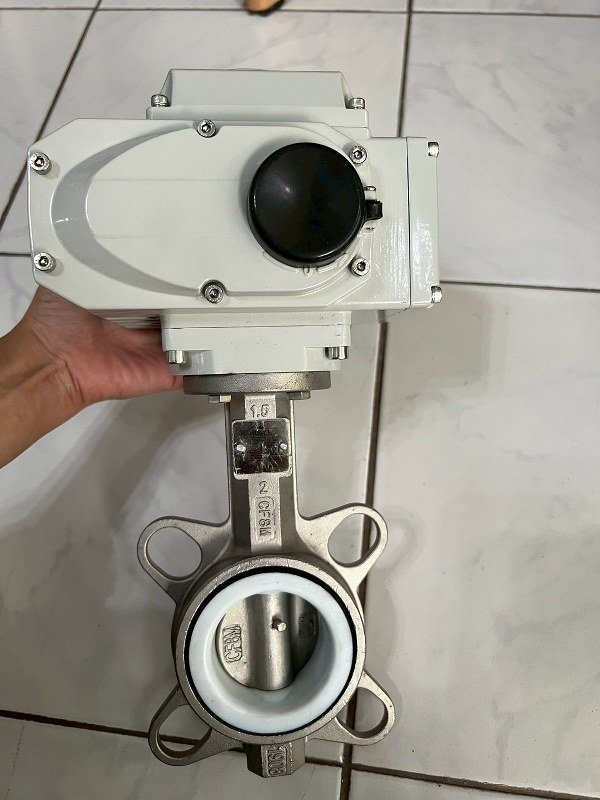 2" มอเตอร์วาล์วไฟฟ้า วาล์วปีกผีเสื้อ DN50