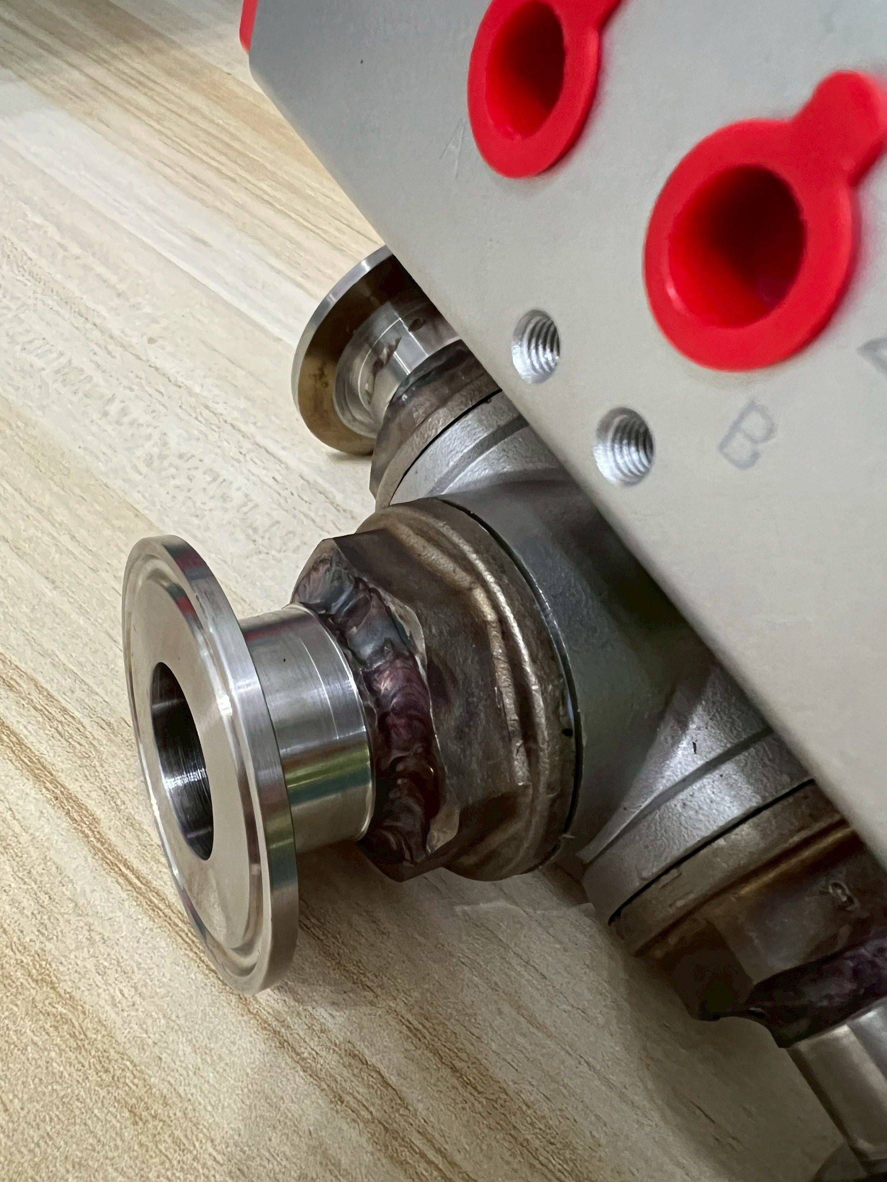 Ferrule DN25 3 way T port DIRECT MOUNTING for ferrule clamp Pneumatic Actuator RATDA52 