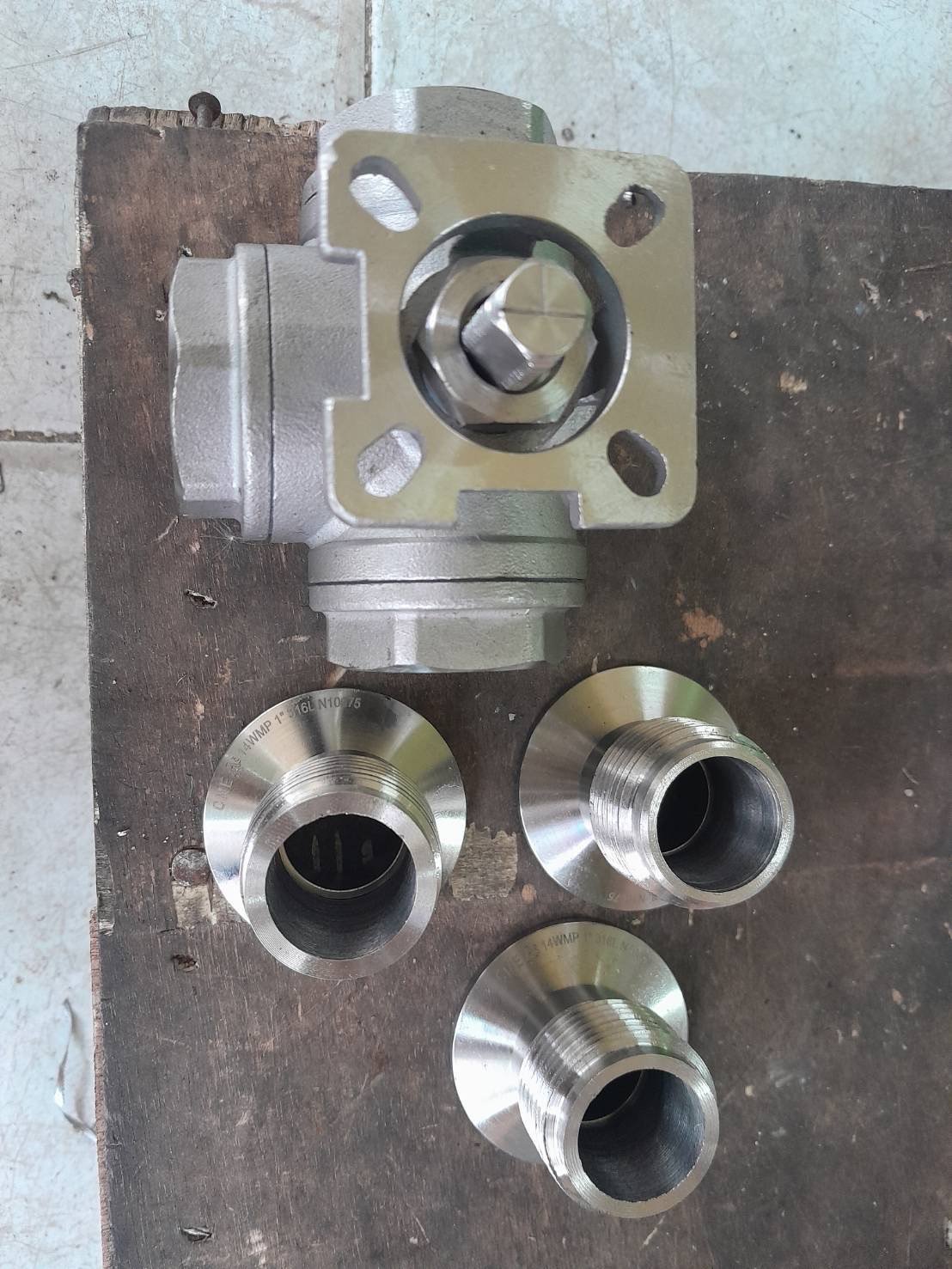 Ferrule DN25 3 way T port DIRECT MOUNTING for ferrule clamp Pneumatic Actuator RATDA52 