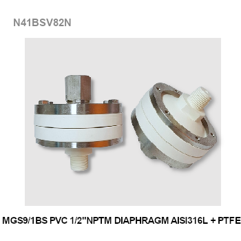 MGS9/1BS PVC 1/2"NPTM DIAPHAGM AISI316L+PTFE