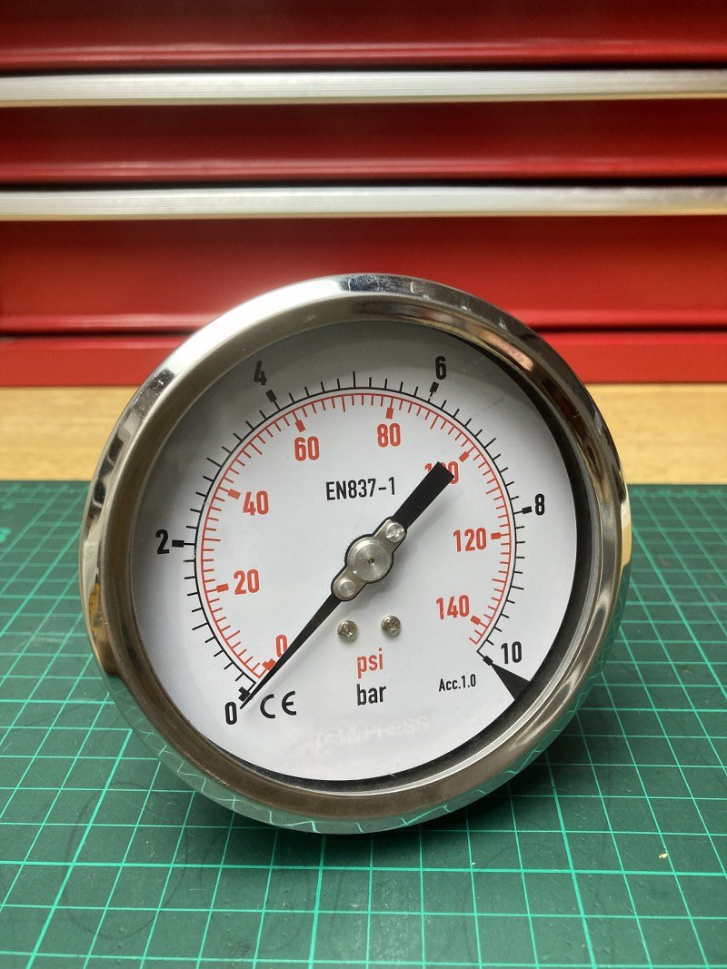 0-10 Bar pressure gauge 