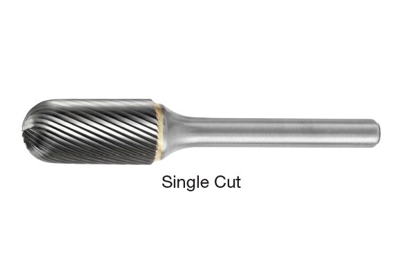 SC Cylindrical Ball Nose • Single-Cut Burs • Inch