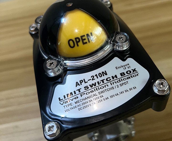 3 Piece Stainless Steel Manual Ball Valve with Limit Switchbox electric ...