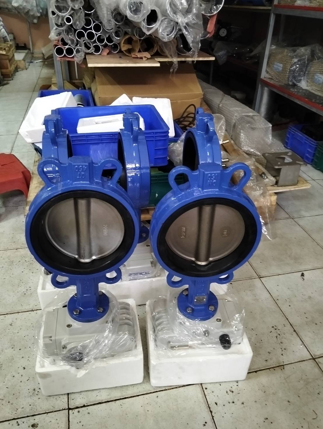 butterfly valve 6 นิ้ว บัตเตอร์ฟลายวาล์ว เปิด/ปิด ด้วยมอเตอร์ไฟฟ้า