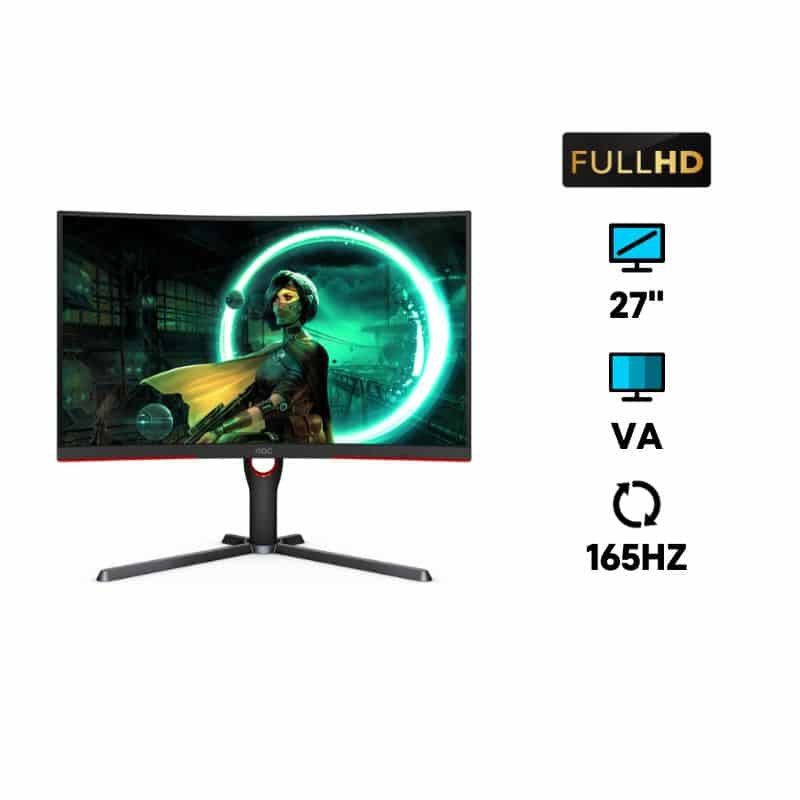 MONITOR (จอมอนิเตอร์) AOC C27G3 - 27 INCH VA CURVED 165Hz FREESYNC