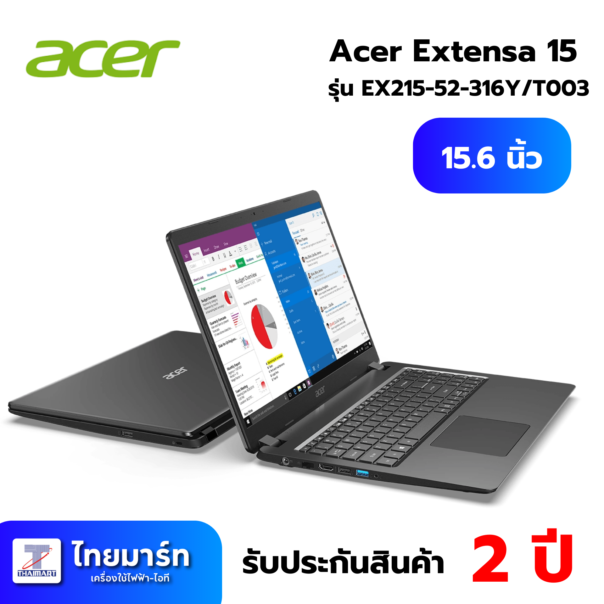 Notebook 15.6"  Acer EX215-52-316Y/T003