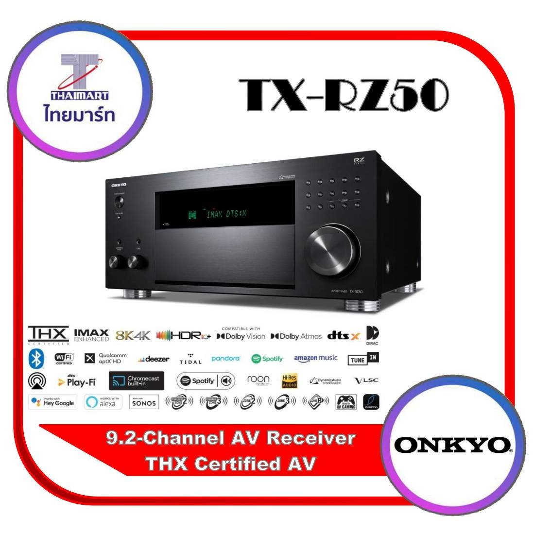 Tx Rz50 Model Location ONKYO TX-RZ50 AV Receiver 9.2 Channel - thaimartonline