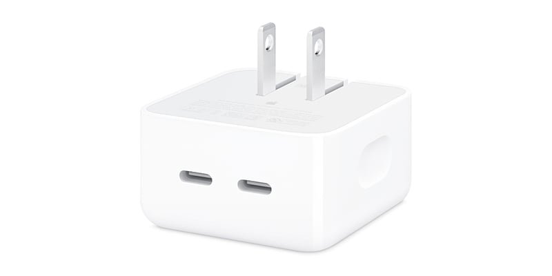 Apple 35W Dual USB-C Port Compact Power Adapter (2022)