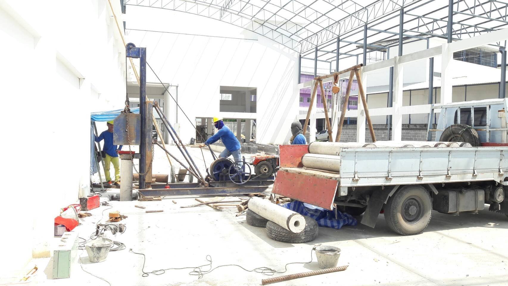 งานตอกเข็ม Spun Micropile 25 cm  ไซด์งาน บจก.ซุปเปอร์แมน โฟม อินดัสตรี้  งานตอกเข็ม Spun Micropile 25 cm  ไซด์งาน บจก.ซุปเปอร์แมน โฟม อินดัสตรี้