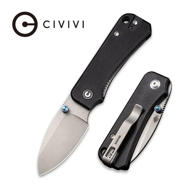 CIVIVI Baby Banter Thumb Stud Knife G10 Handle (2.34" Nitro-V Blade) C19068S-1
