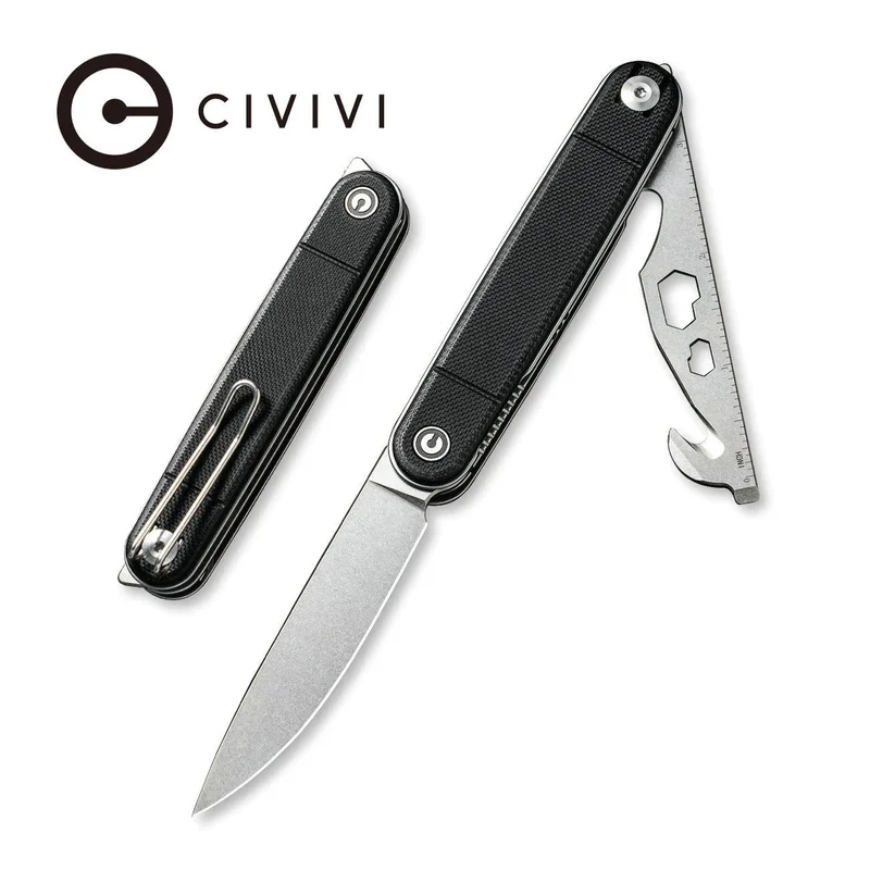 CIVIVI Crit Front Flipper Knife With Multi-Tool G10 Handle (3.18" Nitro-V) C20014F-1