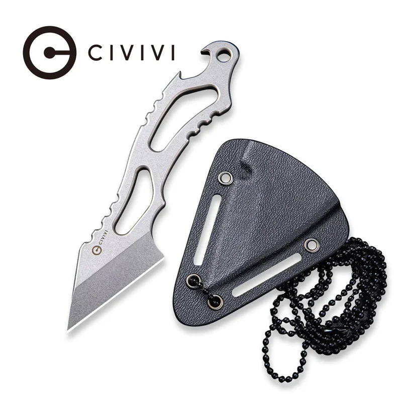 CIVIVI Kiri-EDC Fixed Blade Neck Knife (1.80" 9Cr18MoV Blade) C2001A, With Kydex Sheath