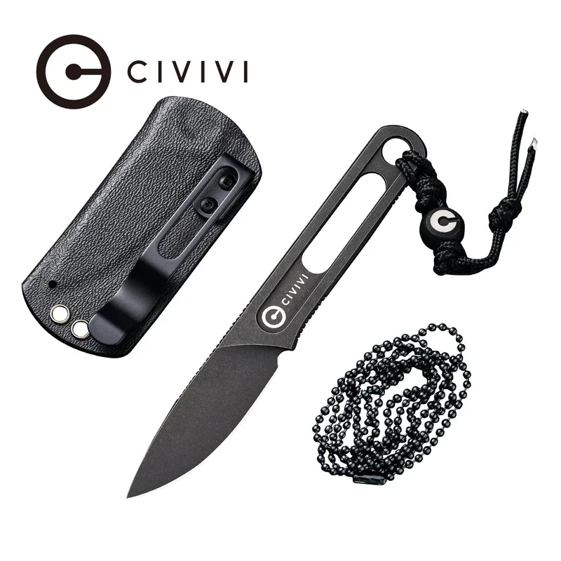 CIVIVI Minimis Fixed Blade Neck Knife (1.96" 10Cr15CoMoV Blade) C20026-1