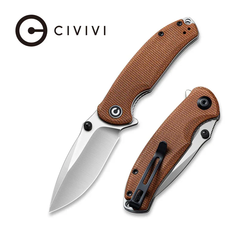 CIVIVI Pintail Flipper & Thumb Stud Knife Micarta Handle (2.98" CPM S35VN Blade) C2020A