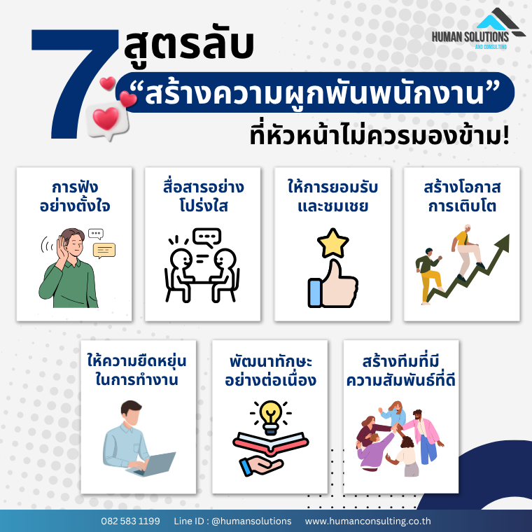 7 สูตรลับสร้างความผูกพันพนักงาน 7 สูตรลับสร้างความผูกพันพนักงาน