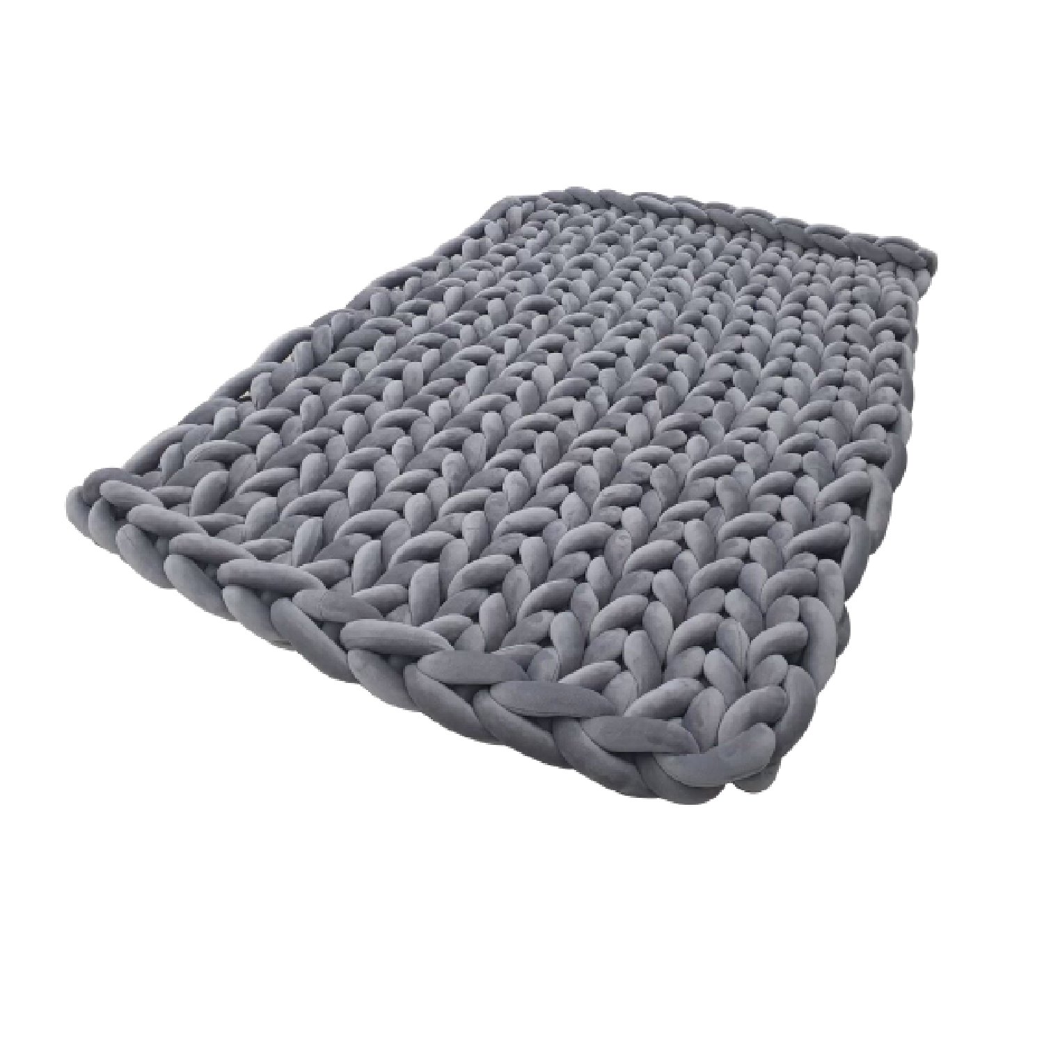 Grey Braided Rag Rug Cosy Braided Rug-Gray - restierbedding