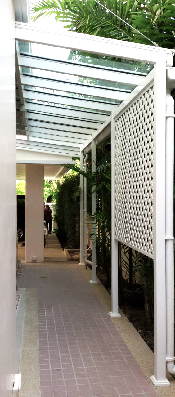 กันสาดแบบตั้งเสา กันสาดแบบตั้งเสา