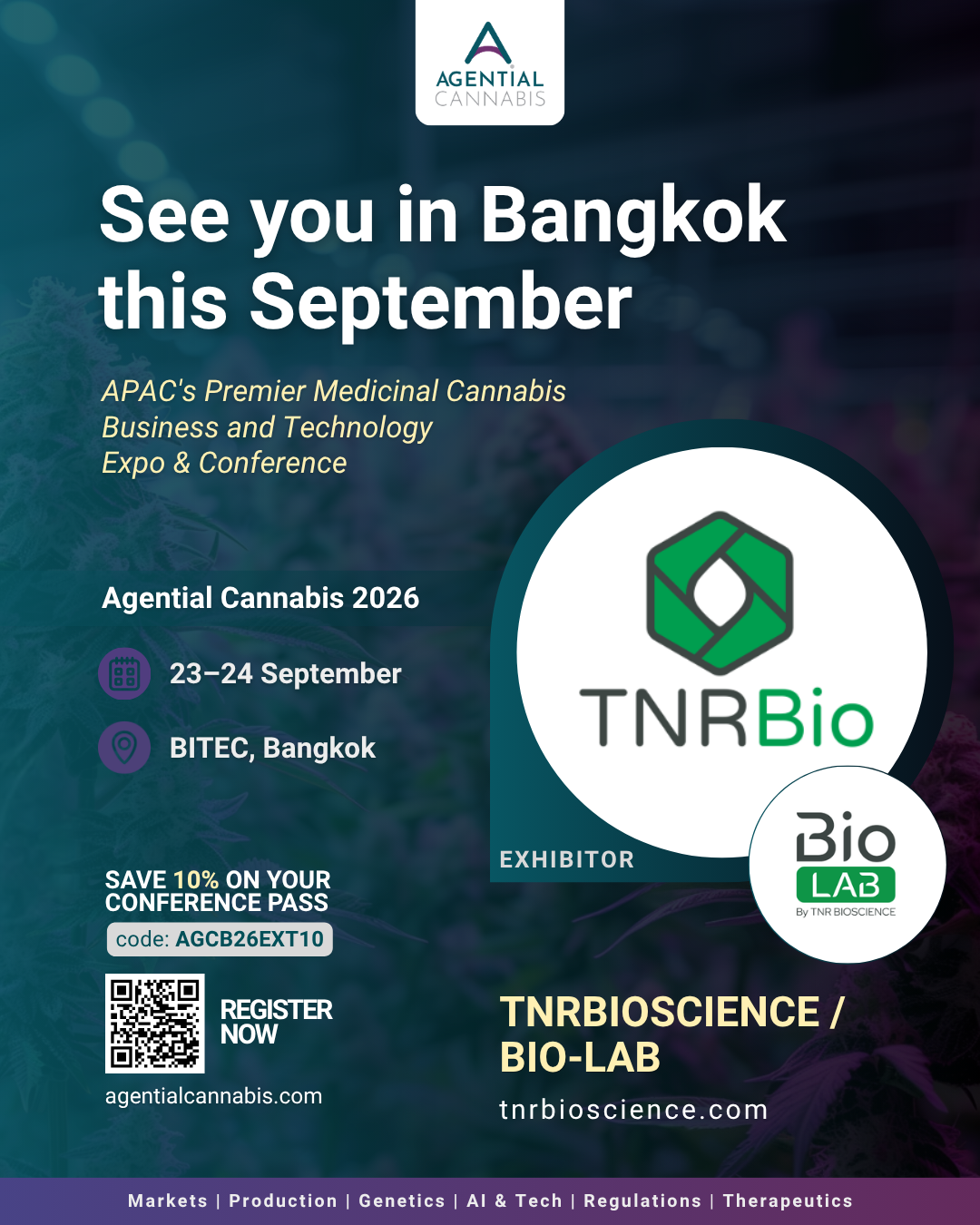 Meet TNRBio and BioLAB at Agential Cannabis 2026