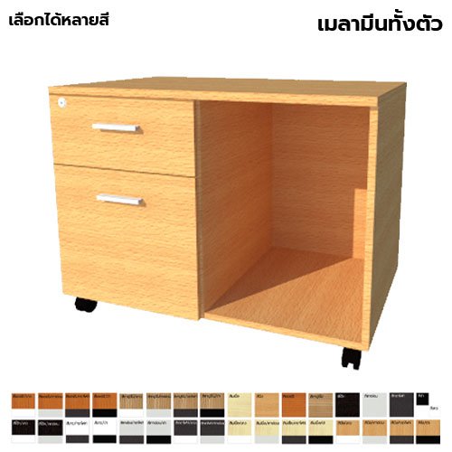 ตู้ลิ้นชักมีล้อ 2 ลิ้นชัก 1 ช่องว่าง LEGACY รุ่น PD80-M001