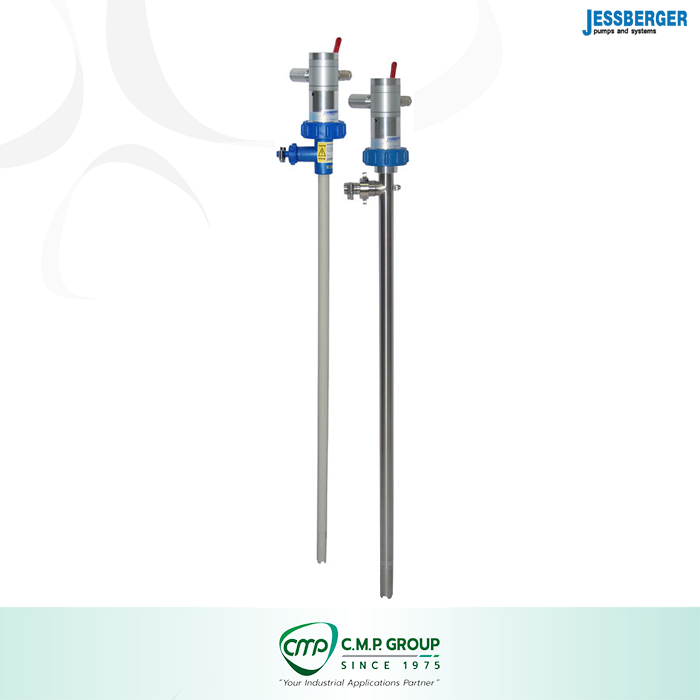 Pump tube PP, Stainless steel | Air operated motor JP-AIR 1 | JESSBERGER