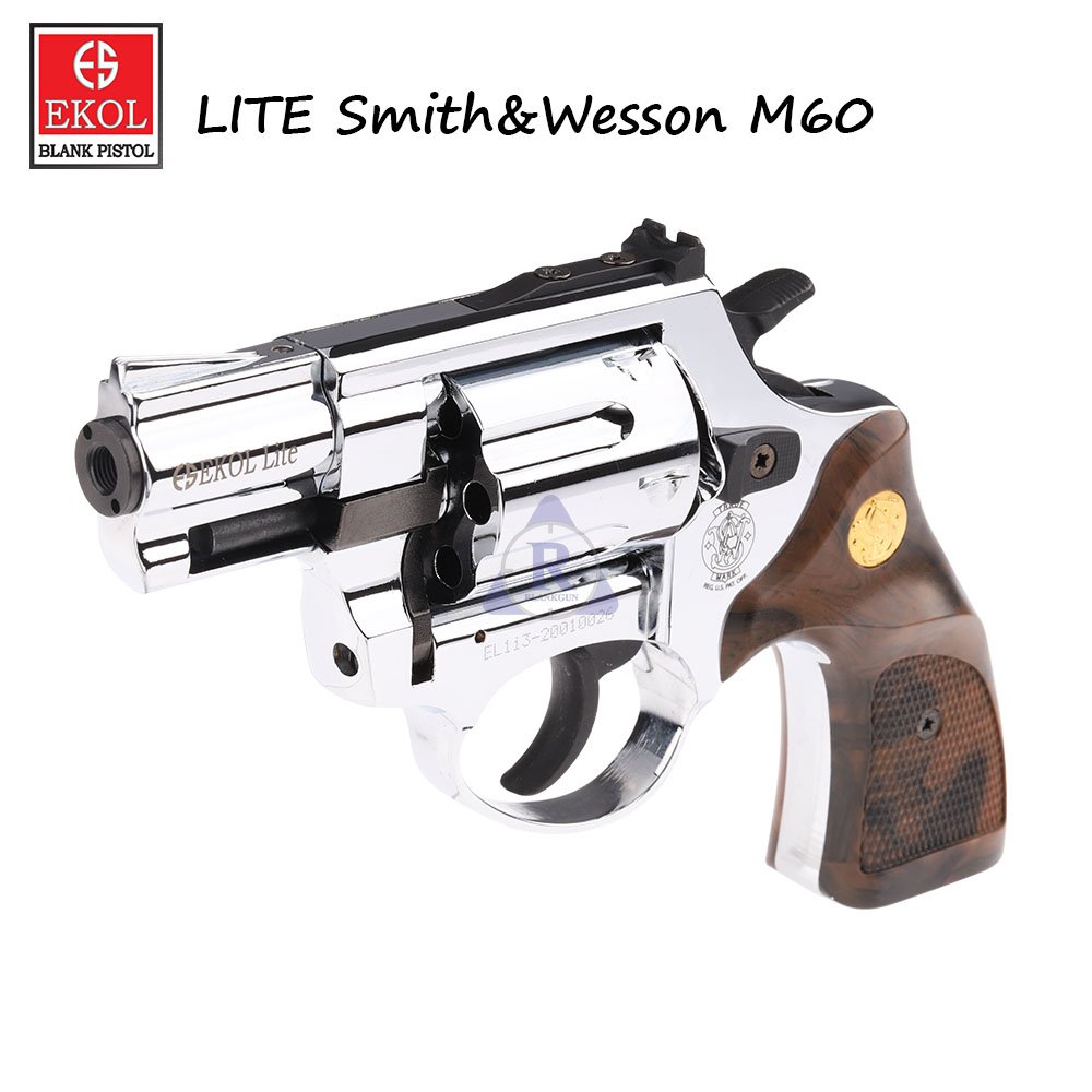 แบลงค์กัน EKOL LITE Smith&Wesson M60 ลูกโม่ 2นิ้ว สีเงินเงา (ฟรีกระสุน10นัด)