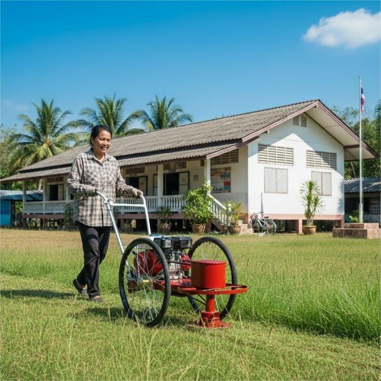 รถตัดหญ้าจักรยาน 2 ล้อยางตัน