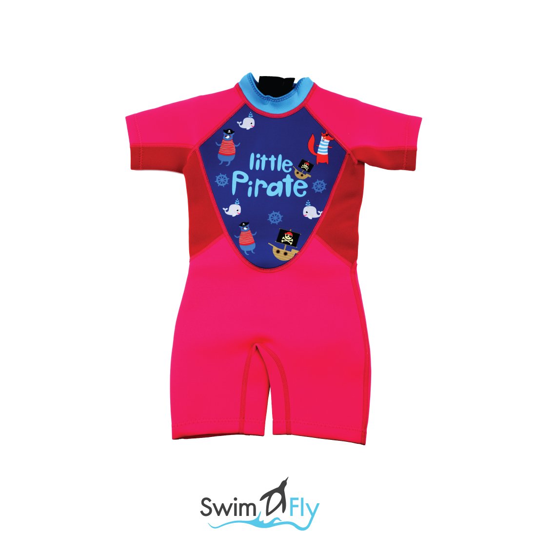 ชุดว่ายน้ำกันหนาว, ชุดว่ายน้ำรักษาอุณหภูมิ Wetsuits Little Pirate (Pink) SwimFly