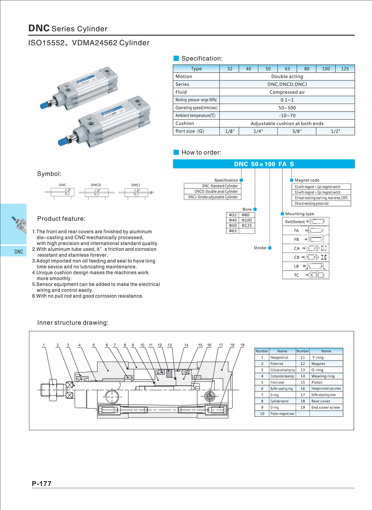 SDPC DNC Series Cylinder