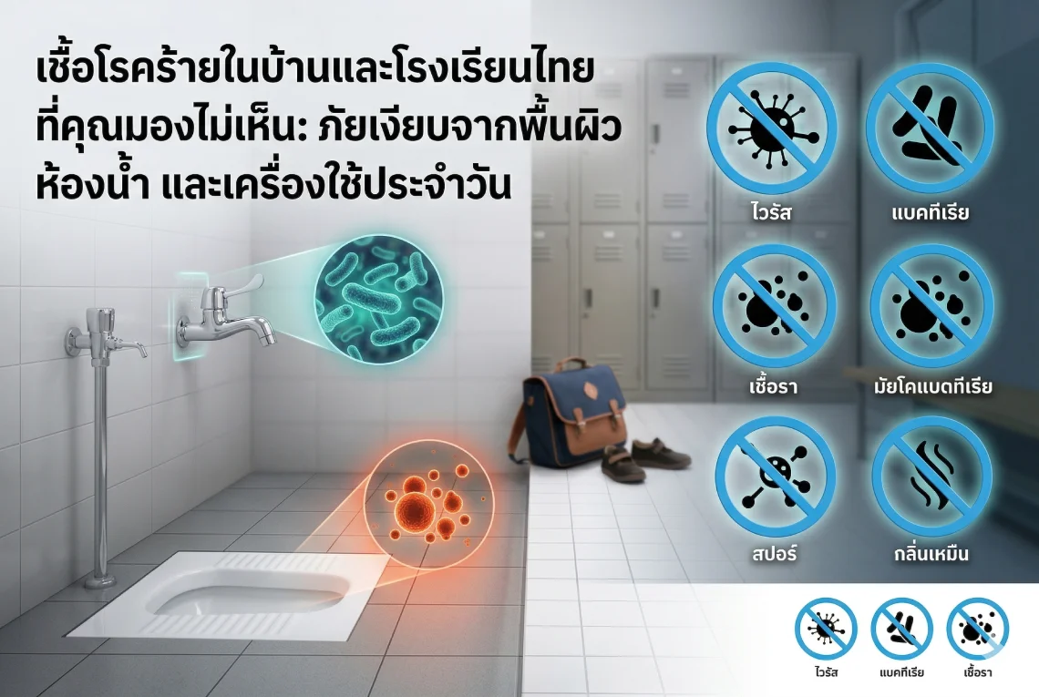 เชื้อโรคร้ายในบ้านและโรงเรียนไทย