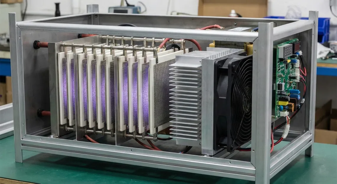 โครงสร้างภายในเครื่องอบโอโซนอุตสาหกรรม