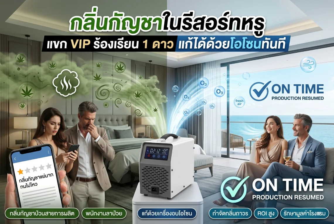 กลิ่นกัญชาในรีสอร์ทหรู