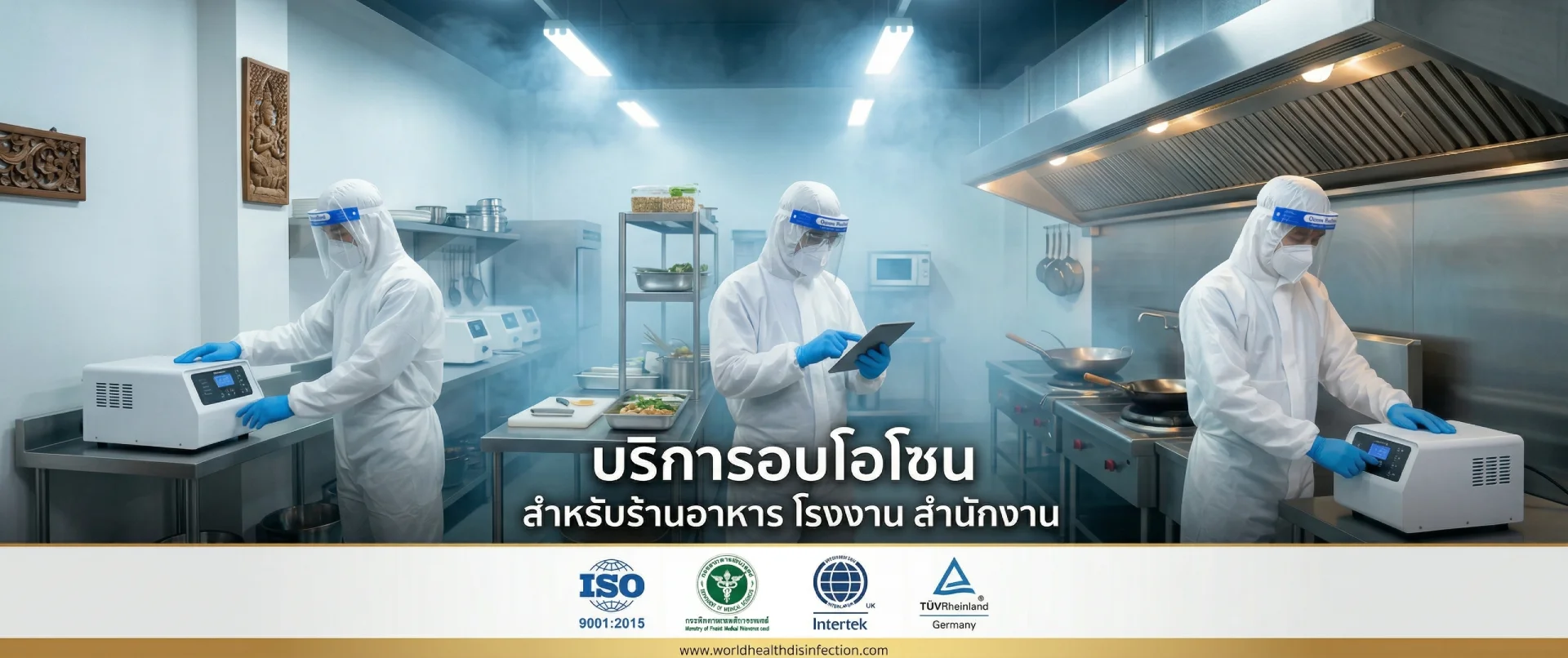 บริการอบโอโซนร้านอาหาร โรงงาน สำนักงาน