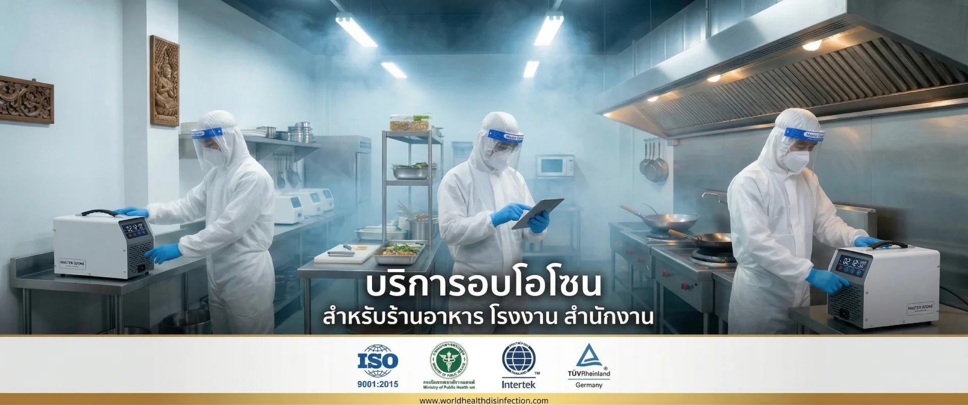 บริการอบโอโซนร้านอาหาร โรงงาน สำนักงาน