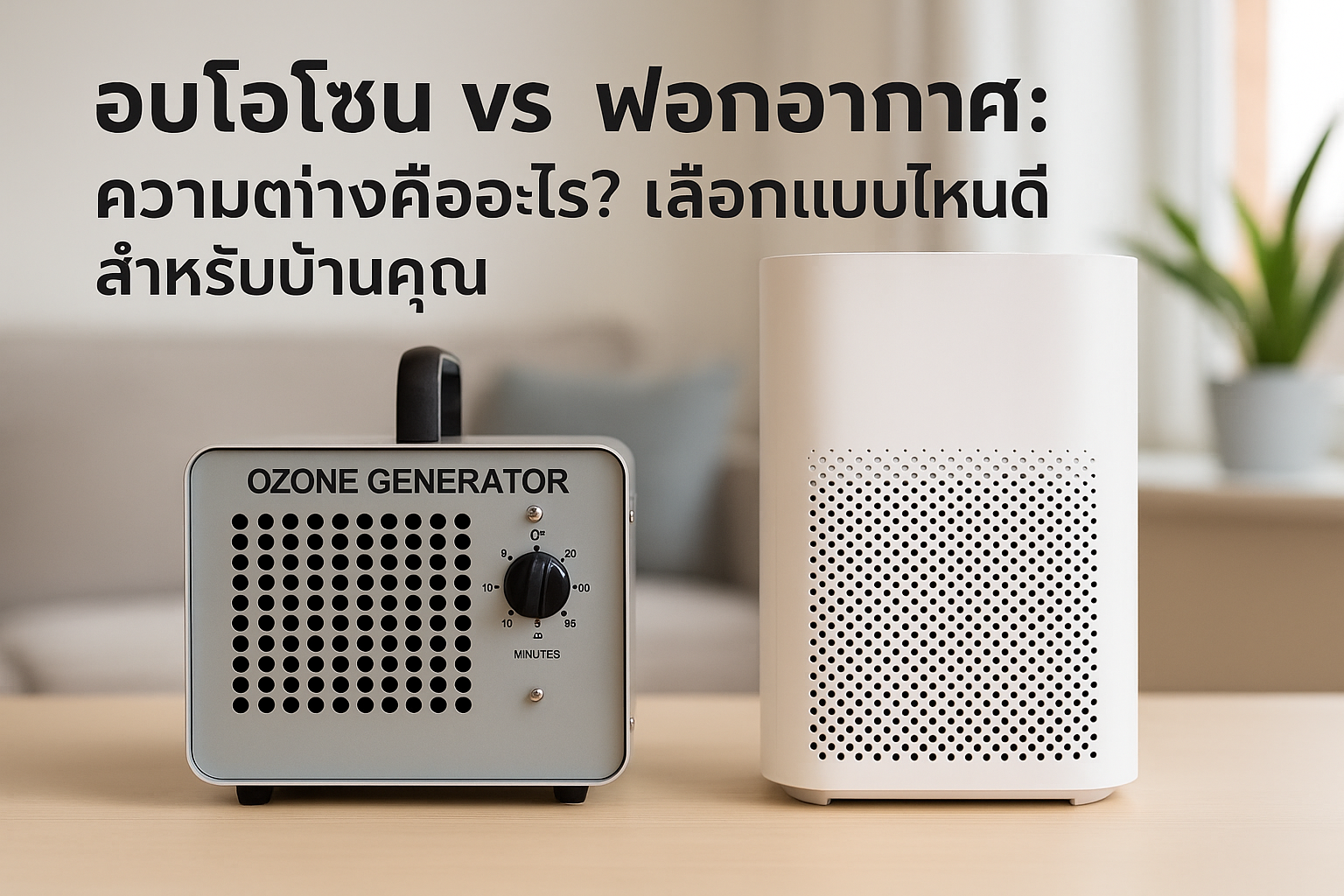 อบโอโซน vs ฟอกอากาศ