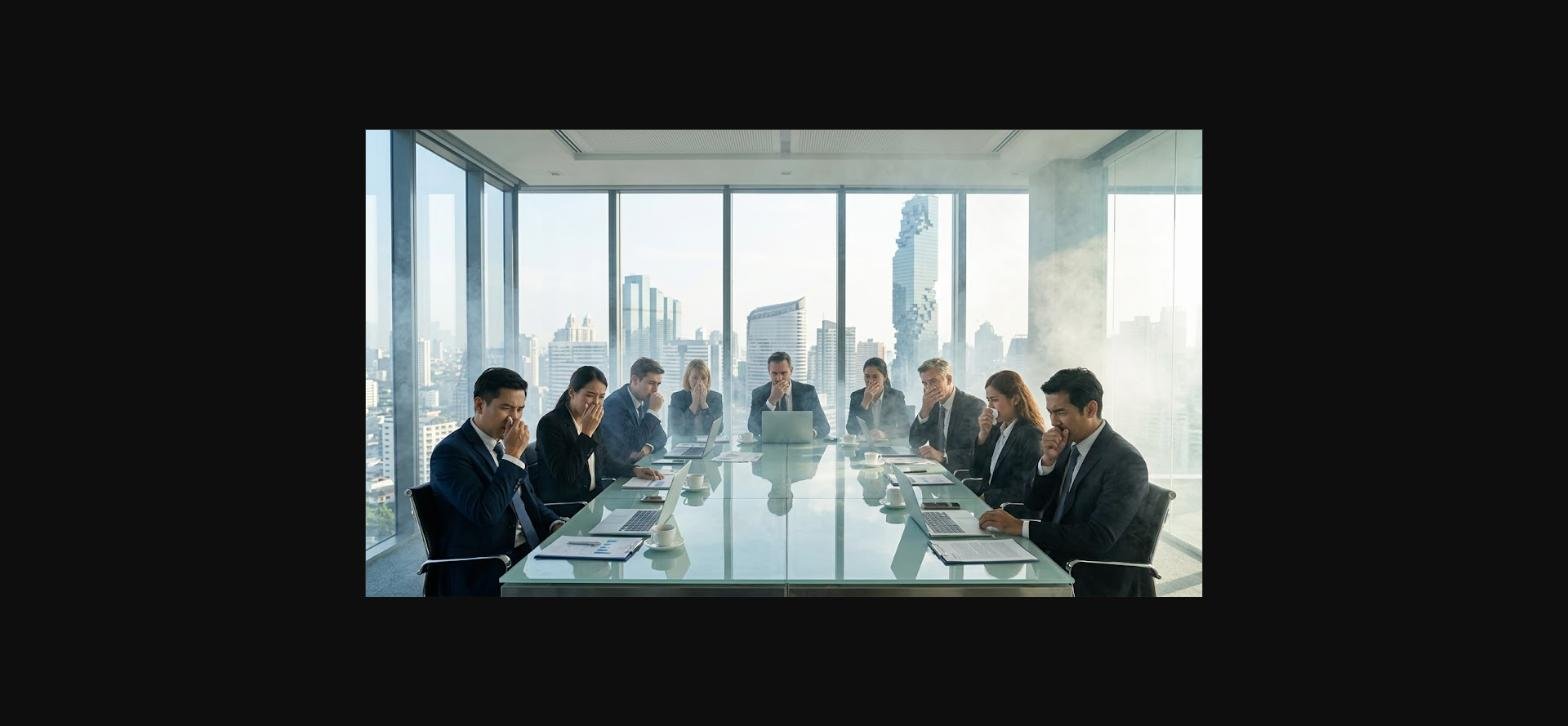 Smoke Smell in Office Meeting Rooms — Corporate Image Destroyed, Ozone Restores It Fast