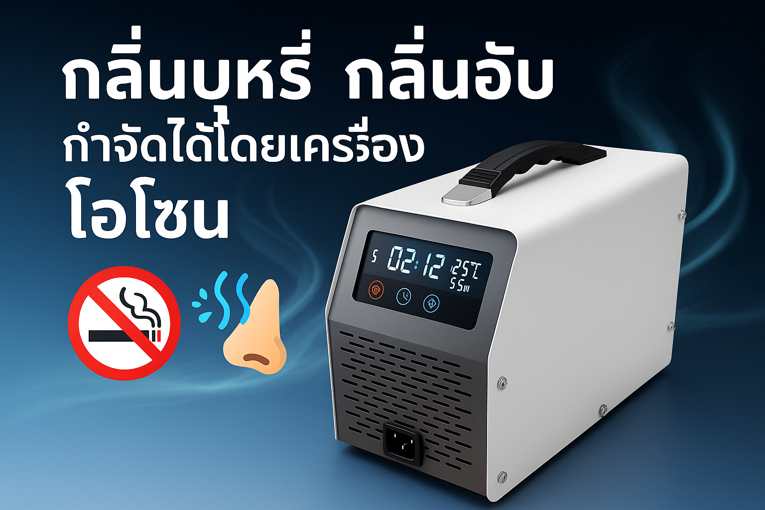 กลิ่นบุหรี่ กลิ่นอับ กำจัดได้โดยเครื่องโอโซน 
