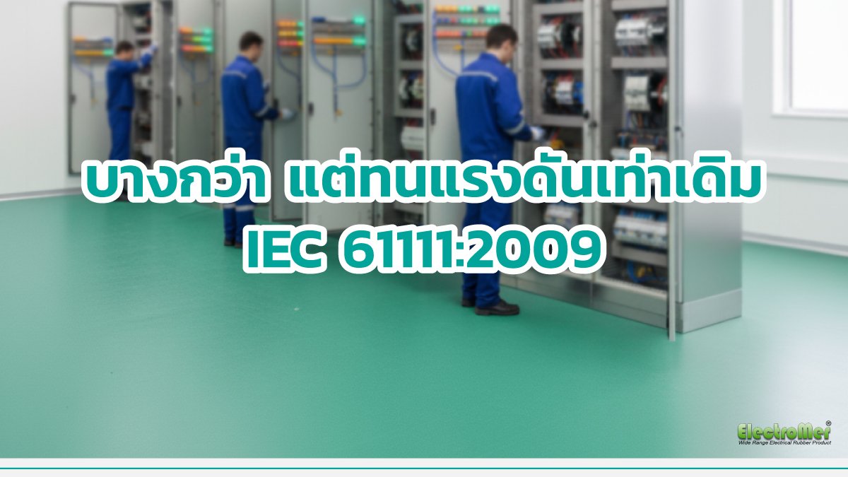 แผ่นยางฉนวนไฟฟ้า ElectroMer® Premium  บางกว่าแต่ปลอดภัยกว่า