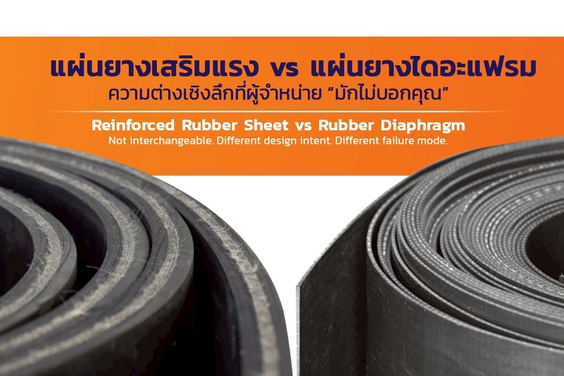 ความต่างเชิงลึก แผ่นยางเสริมแรง vs แผ่นยางไดอะแฟรม 