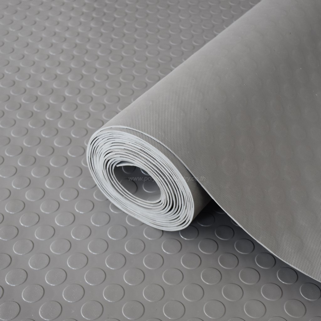 Grey Coin pattern Rubber Mat- Anti Slip Rubber Mat - polytechindustry