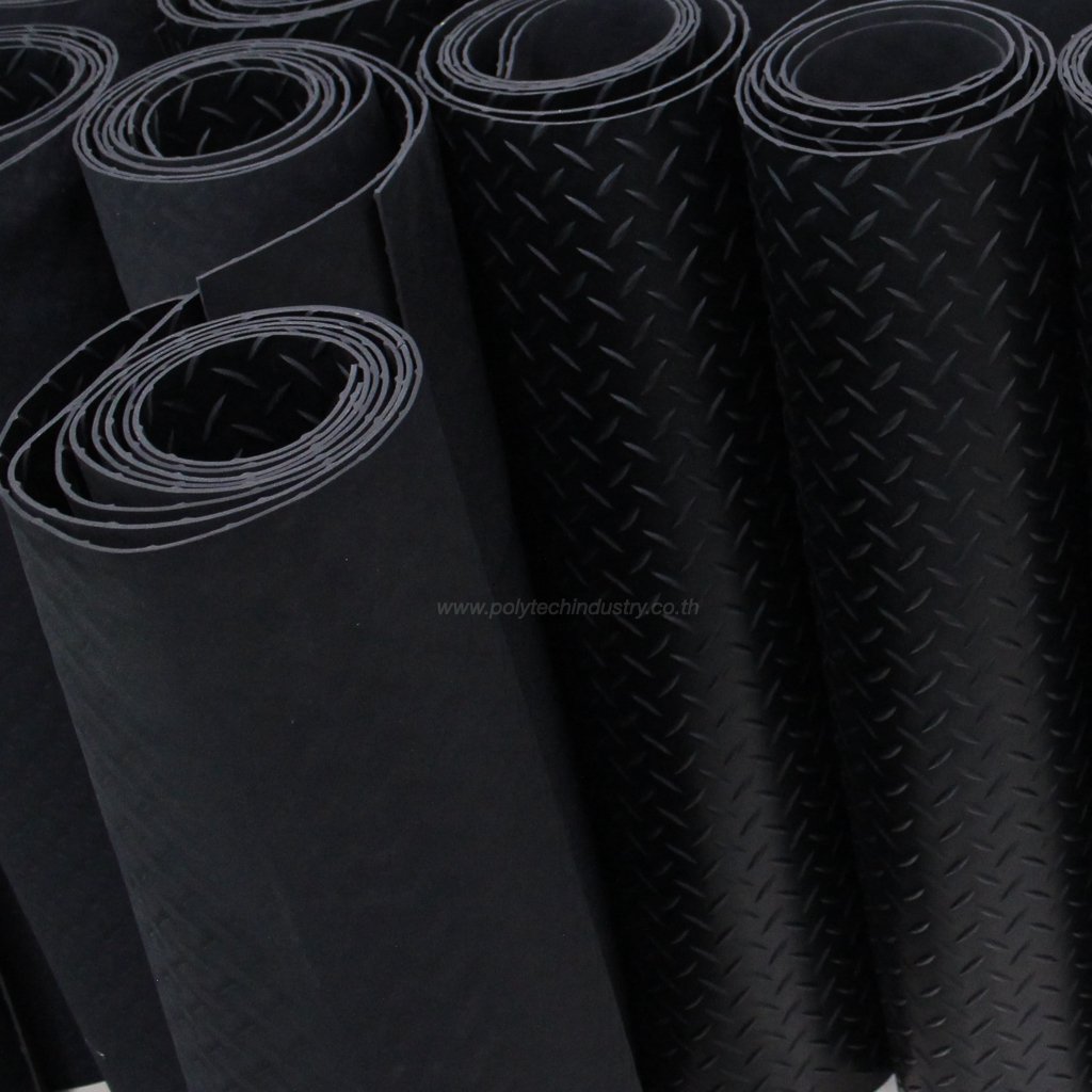 Diamond Pattern Rubber Diamond Patterned Rubber Mat ( Anti-Slip) - polytechindustry