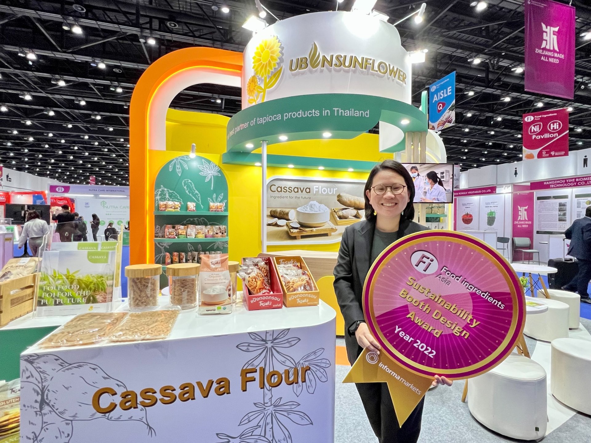 UBS บริษัทลูกของ UBE โชว์ศักยภาพสินค้าการันตีรางวัล Sustainability Booth Design Award ในงาน Fi Asia 2022