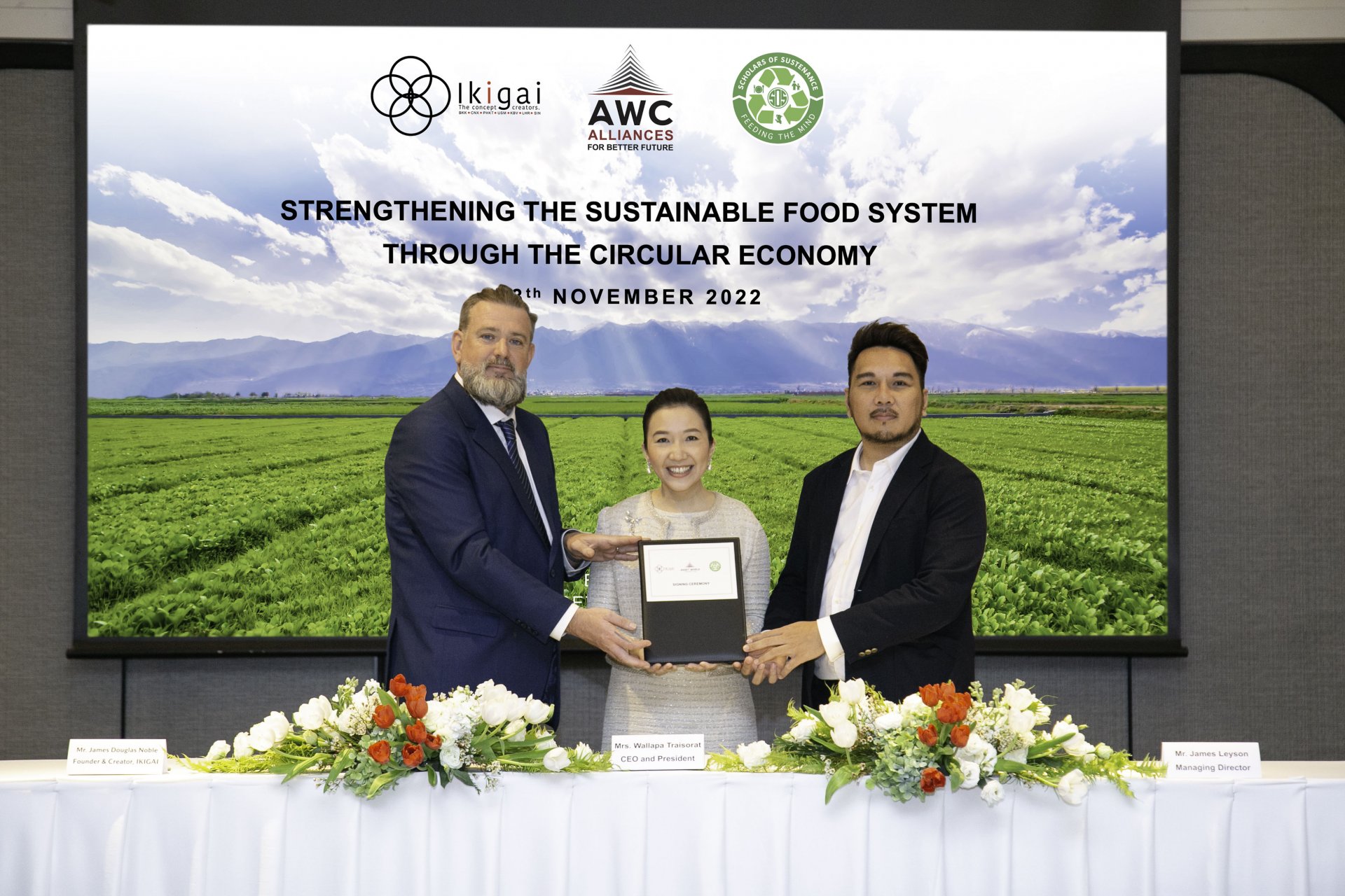 AWC ผนึกกำลัง Ikigai และ SOS Thailand สร้างความยั่งยืนด้านอาหารและการจัดการขยะอาหาร 