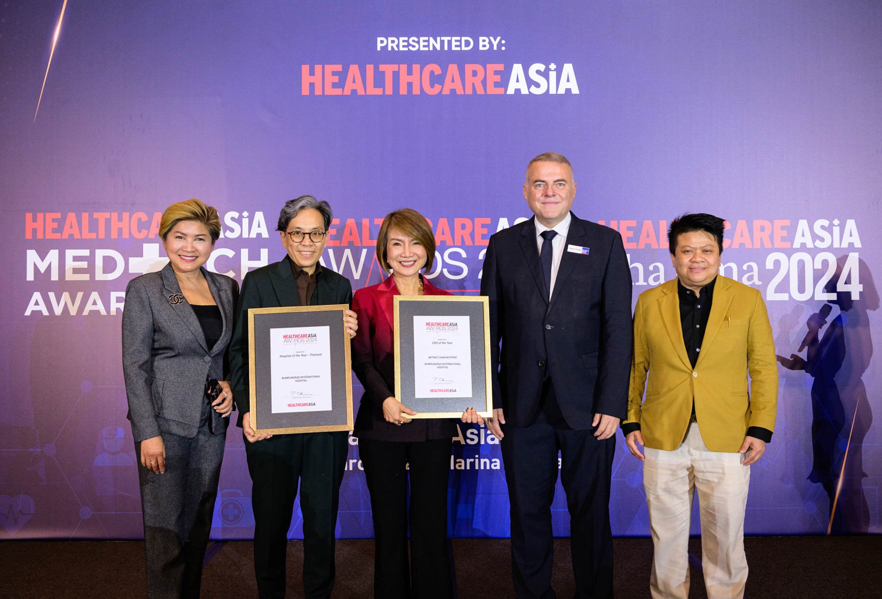 บำรุงราษฎร์ คว้า 2 รางวัลใหญ่ CEO of the Year และ Hospital of the Year เวที Healthcare Asia Awards 2024 