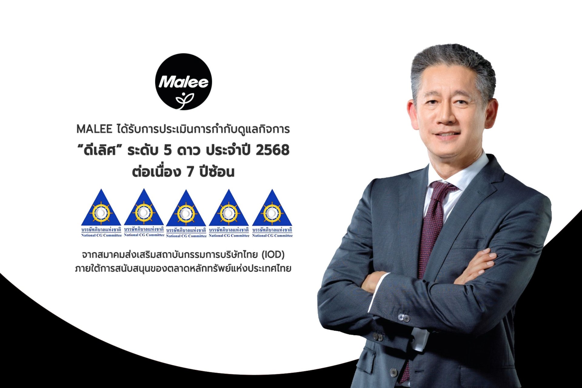 MALEE โชว์ความสำเร็จในการกำกับดูแลกิจการระดับดีเลิศ 7 ปีซ้อน