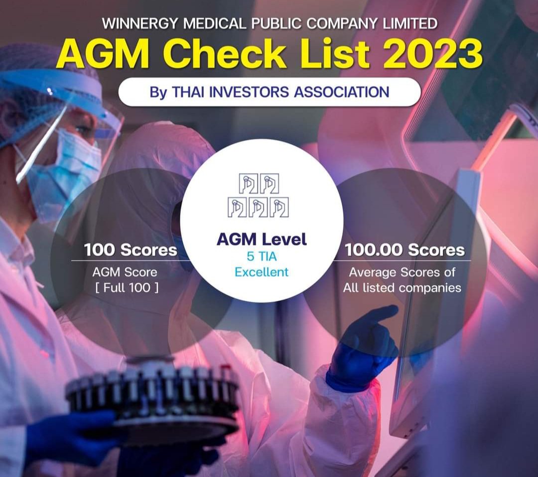 WINMED รับ 100 คะแนนเต็ม AGM Checklist 2023