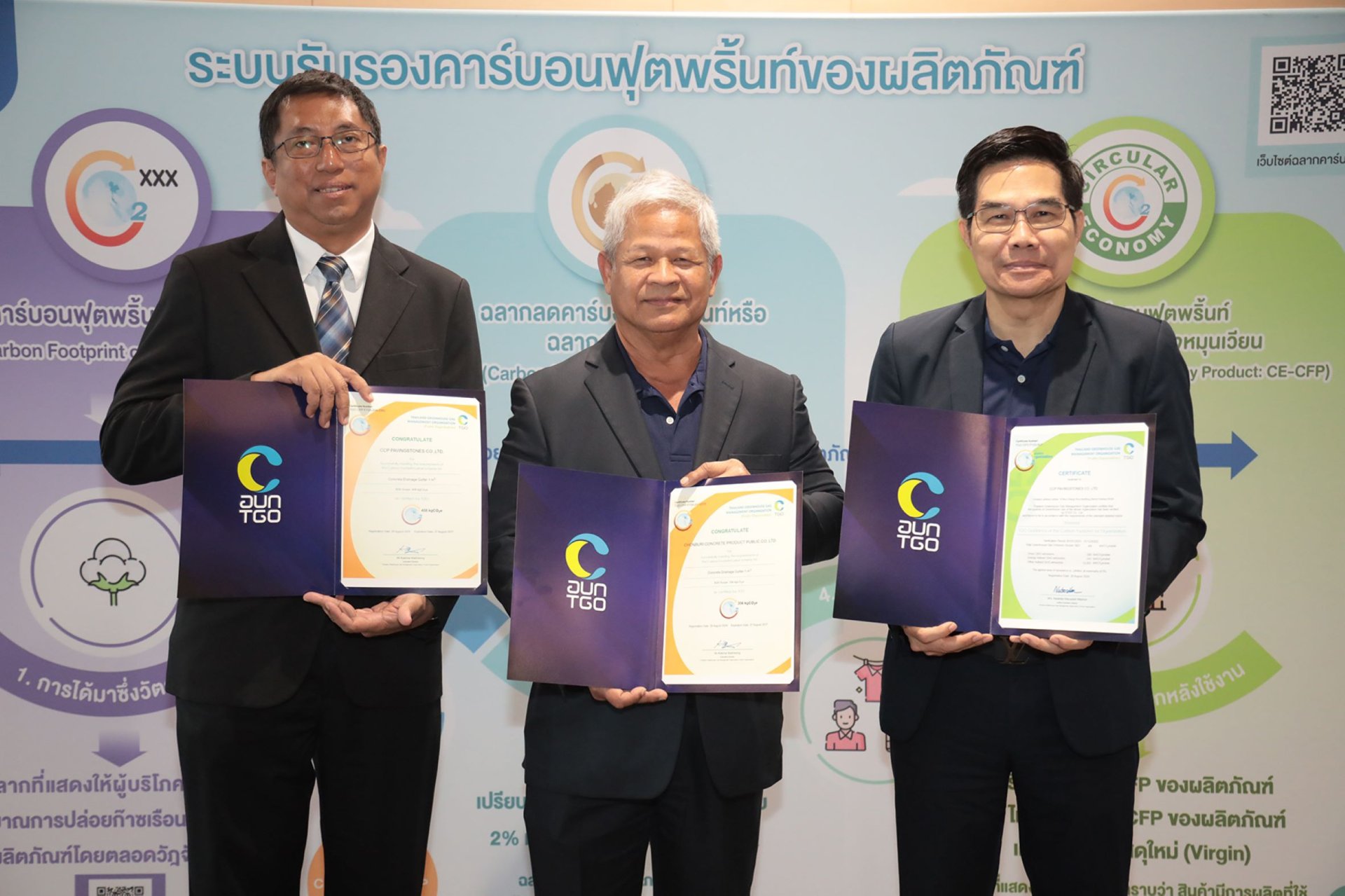 CCP รับประกาศนียบัตรฉลากคาร์บอนฟุตพริ้นท์ขององค์กร ประจำปี 2568